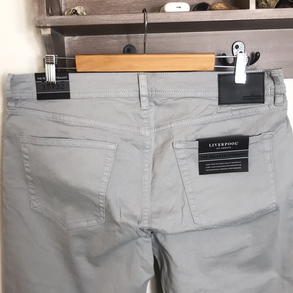 Liverpool jeans color fog gray, relaxed straight, 35x32 - Picture 4 of 8